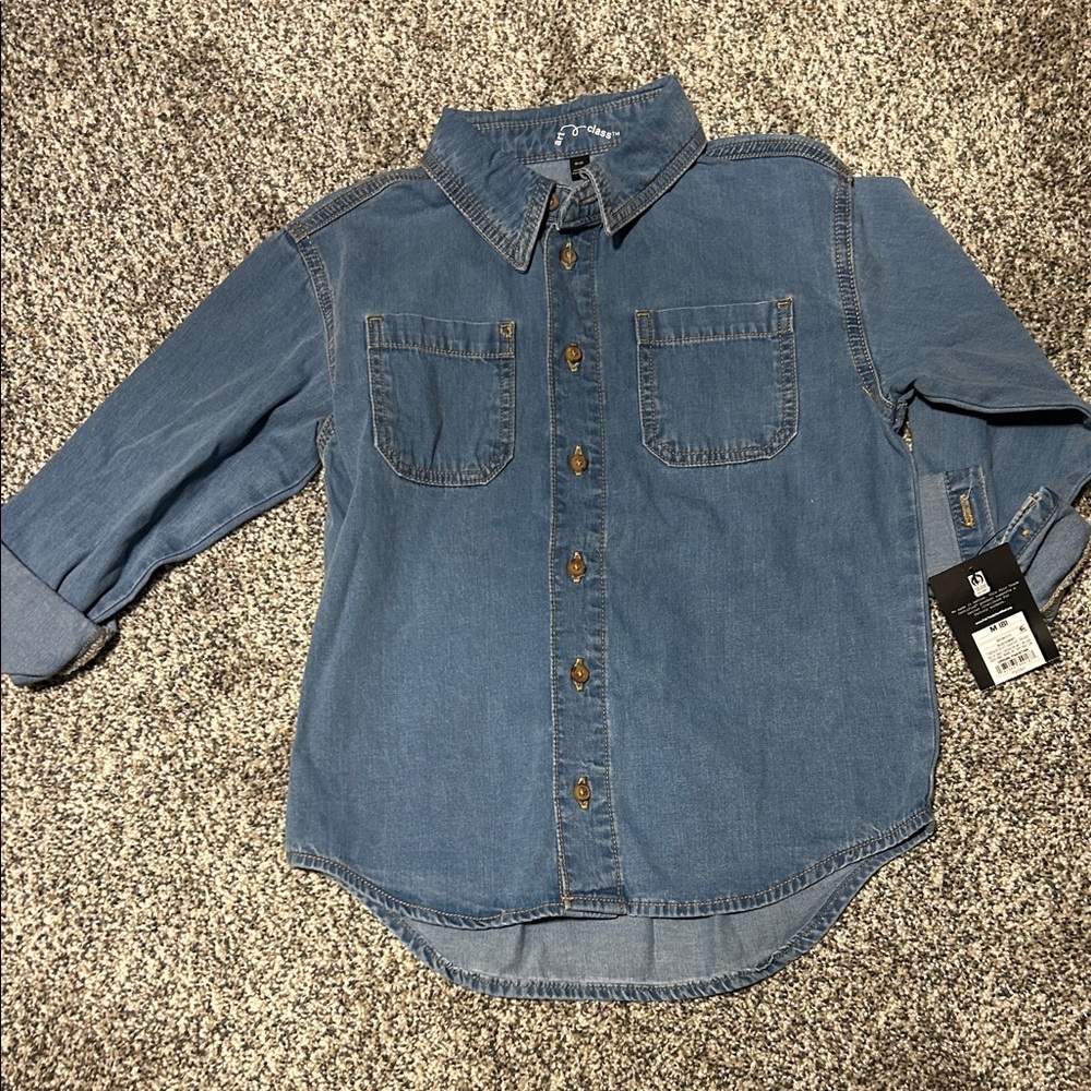 art class Blue Denim Kids Shirt
